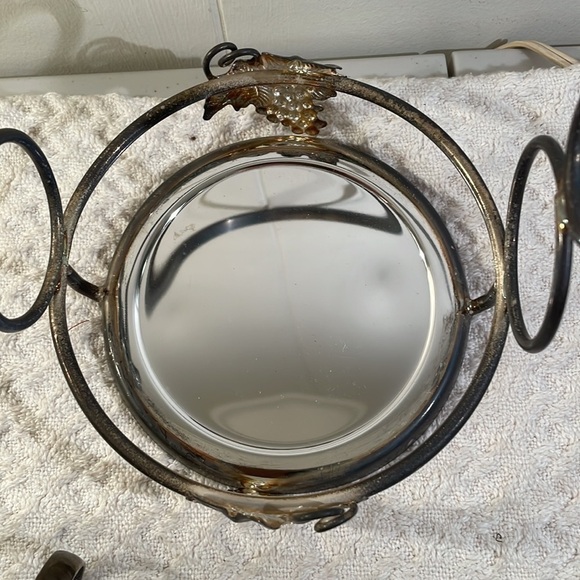 VINTAGE Ice Bucket Studio Silversmith Grape Glass & Silverplate - Picture 7 of 9